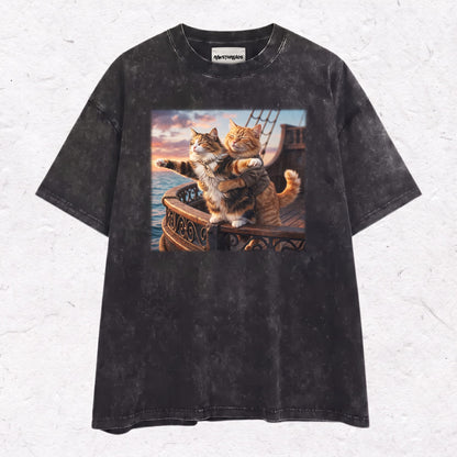 TITANIC CAT HEAVY WEIGHT COTTON TEE-008