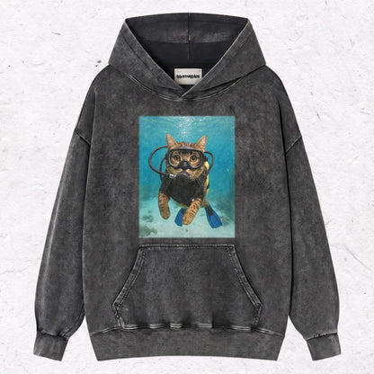 WACKY CAT HEAVY WEIGHT COTTON TEE-009