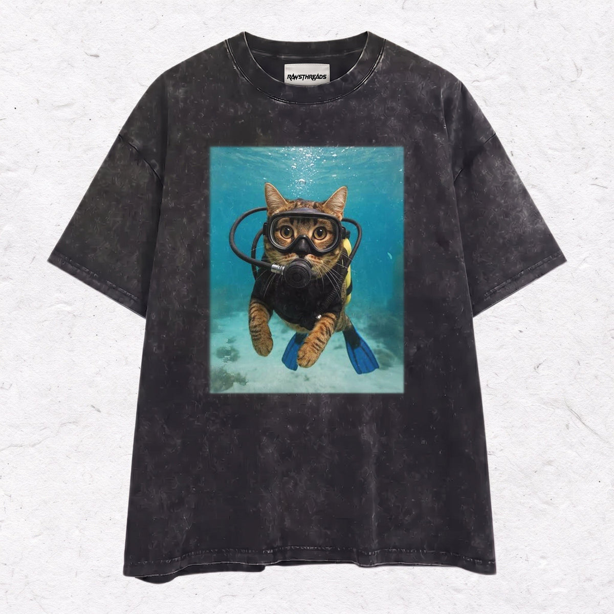 WACKY CAT HEAVY WEIGHT COTTON TEE-009