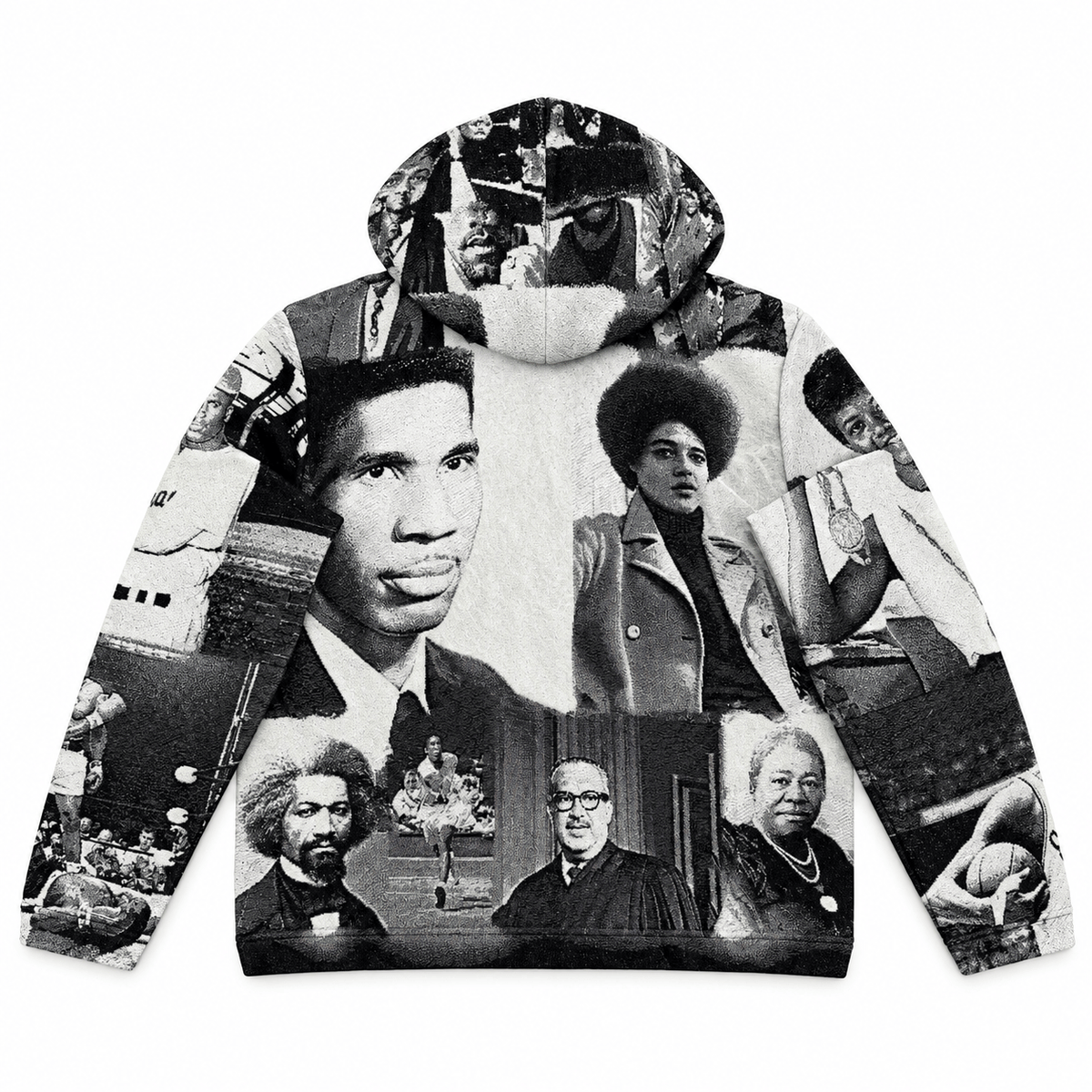 BLACK LEADER TAPESTRY HOODIE