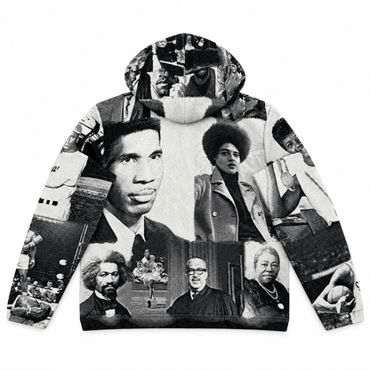BLACK LEADER TAPESTRY HOODIE