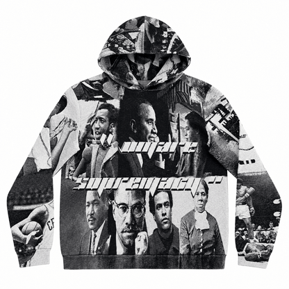 BLACK LEADER TAPESTRY HOODIE