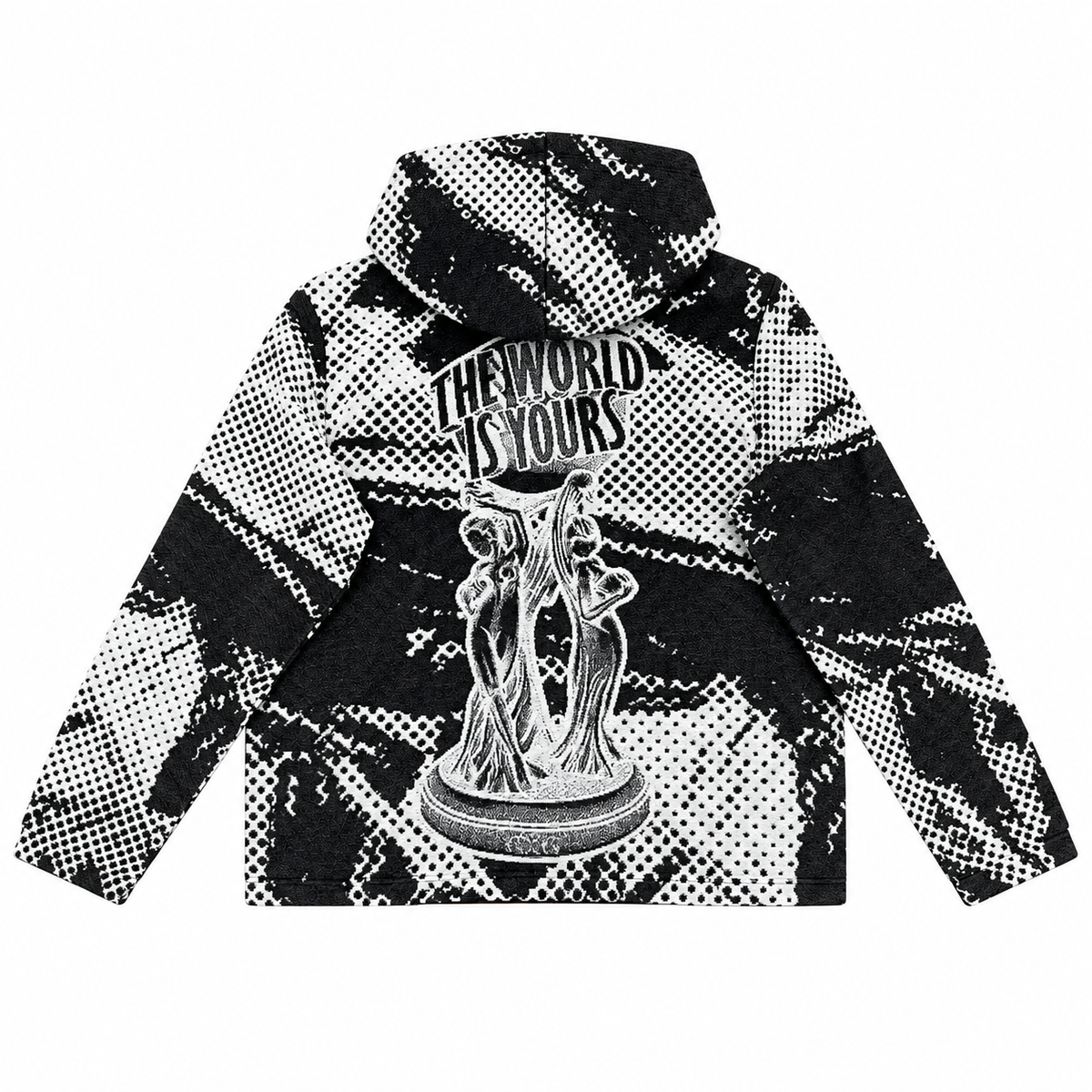 BLACK SCARFACE TAPESTRY HOODIE