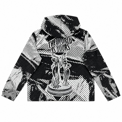 BLACK SCARFACE TAPESTRY HOODIE