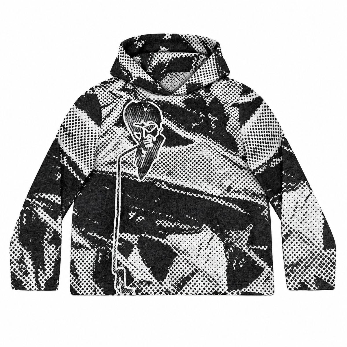 BLACK SCARFACE TAPESTRY HOODIE