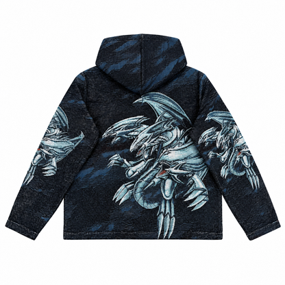 BLUE EYES WHITE DRAGON TAPESTRY HOODIE