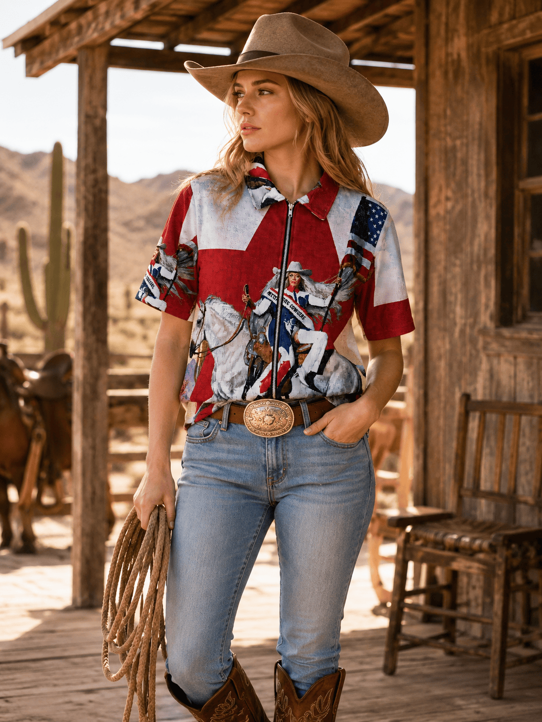 WESTERN STAR TAPESTRY TEE