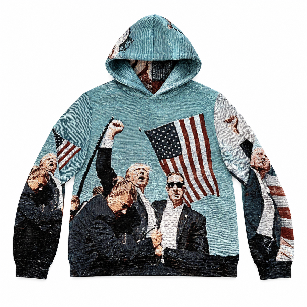 FIGHT US TAPESTRY HOODIE