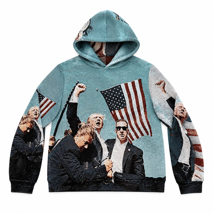 FIGHT US TAPESTRY HOODIE