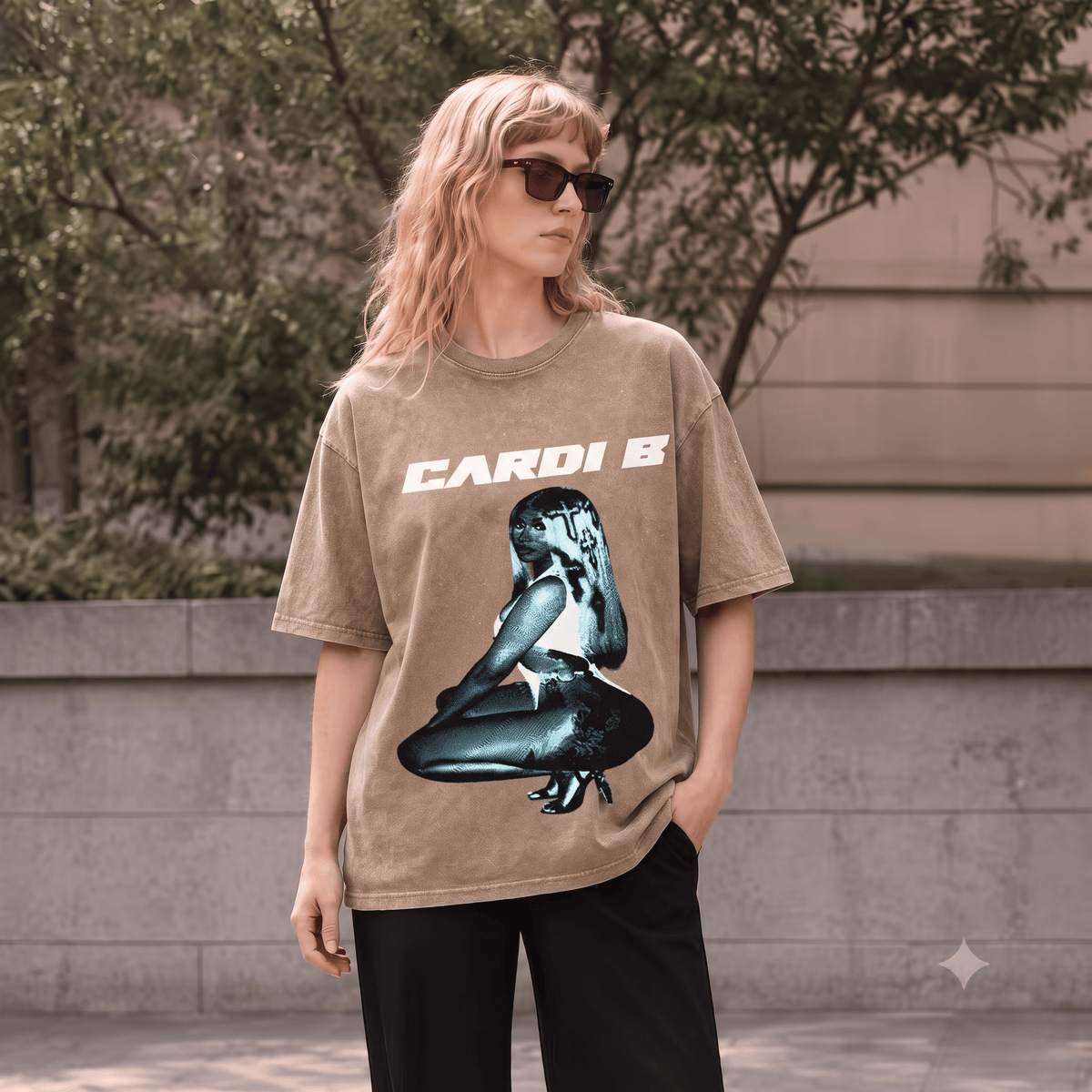 CARDI B HEAVY WEIGHT COTTON TEE-8875