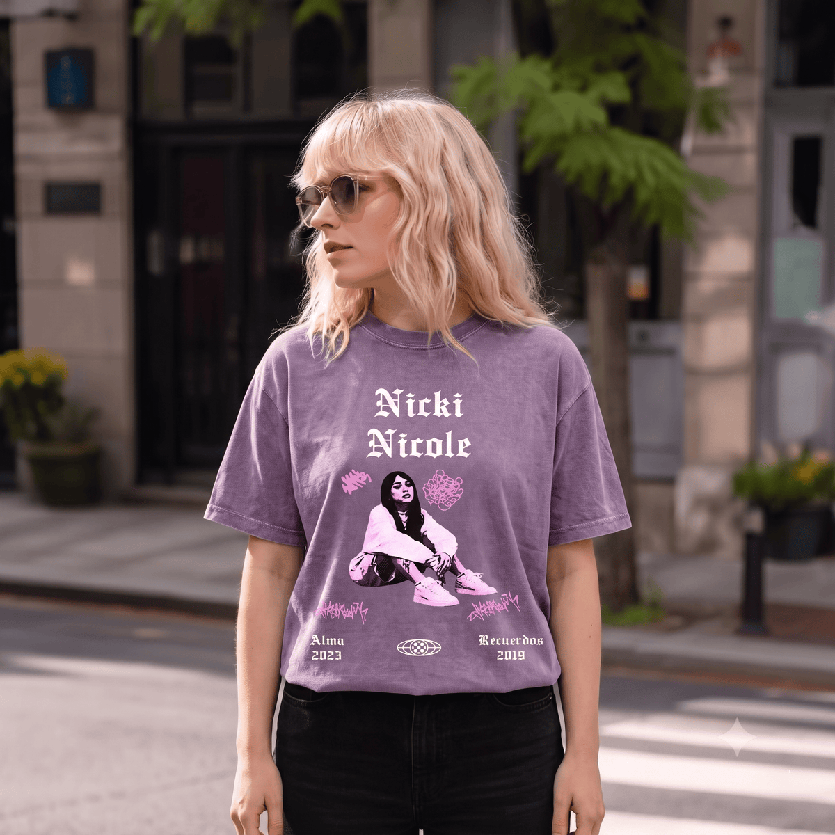 NICKI NICOLE HEAVY WEIGHT COTTON TEE-8889