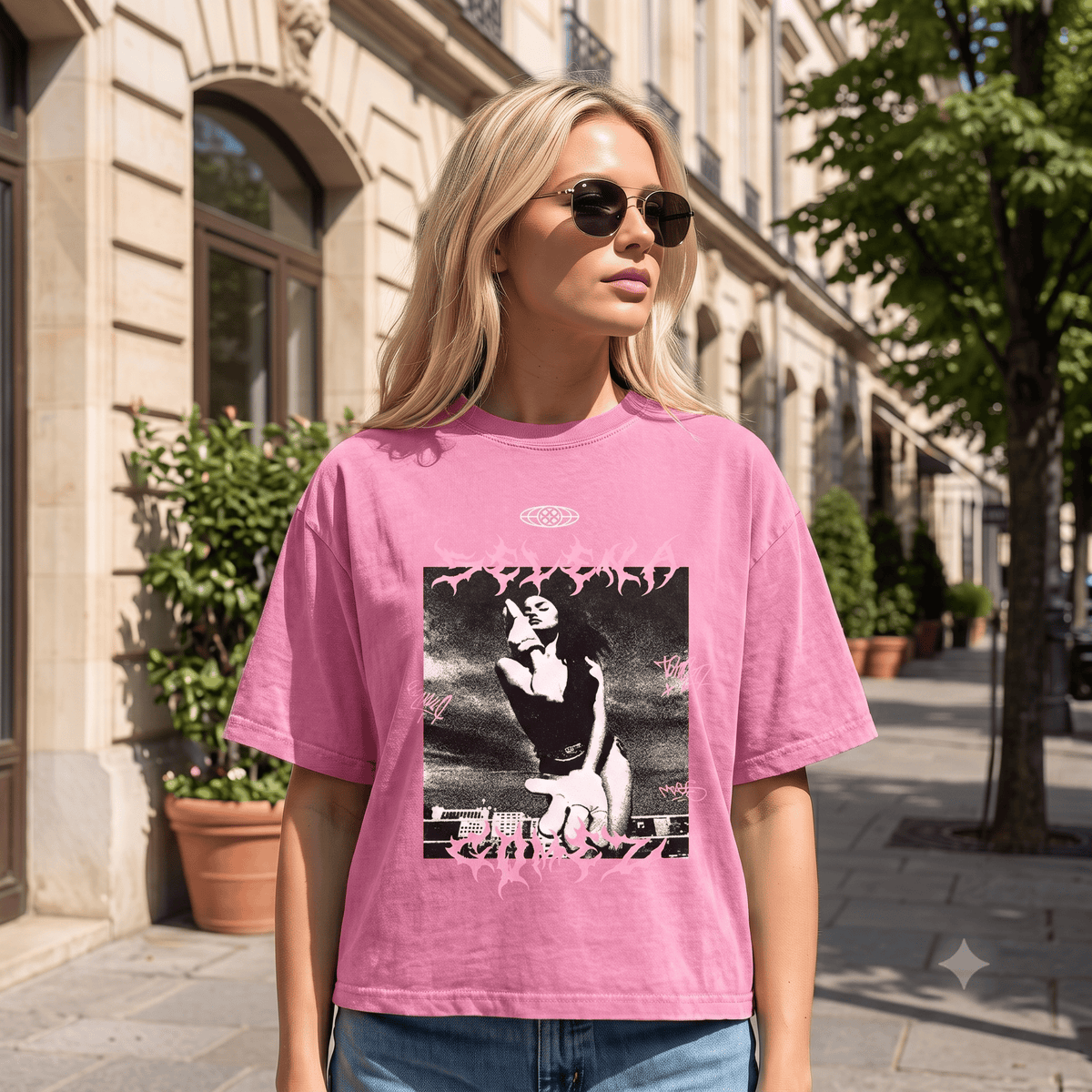SELENA GOMEZ HEAVY WEIGHT COTTON TEE-8945