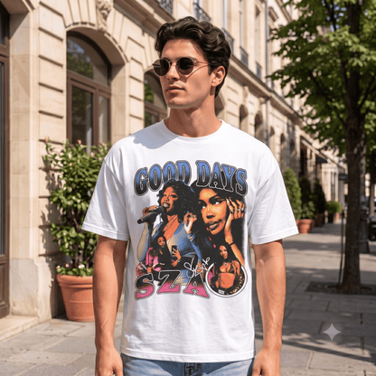 SZA SIGNATURE & GOOD DAYS TEXT HEAVYWEIGHT COTTON TEE-57027
