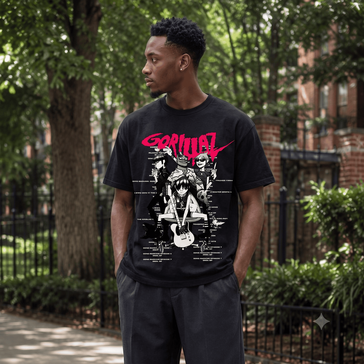 GORILLAZ HEAVY WEIGHT COTTON TEE-8932