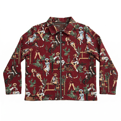 RED COWGIRL TAPESTRY JACKET
