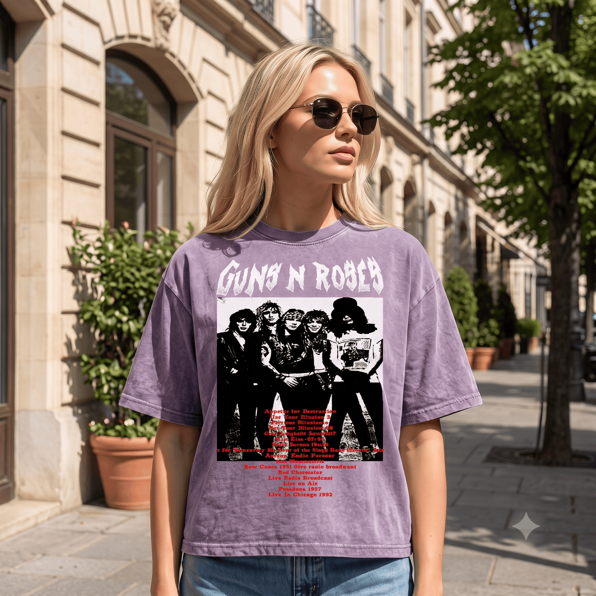 GUNS N ROSES HEAVY WEIGHT COTTON TEE-8904