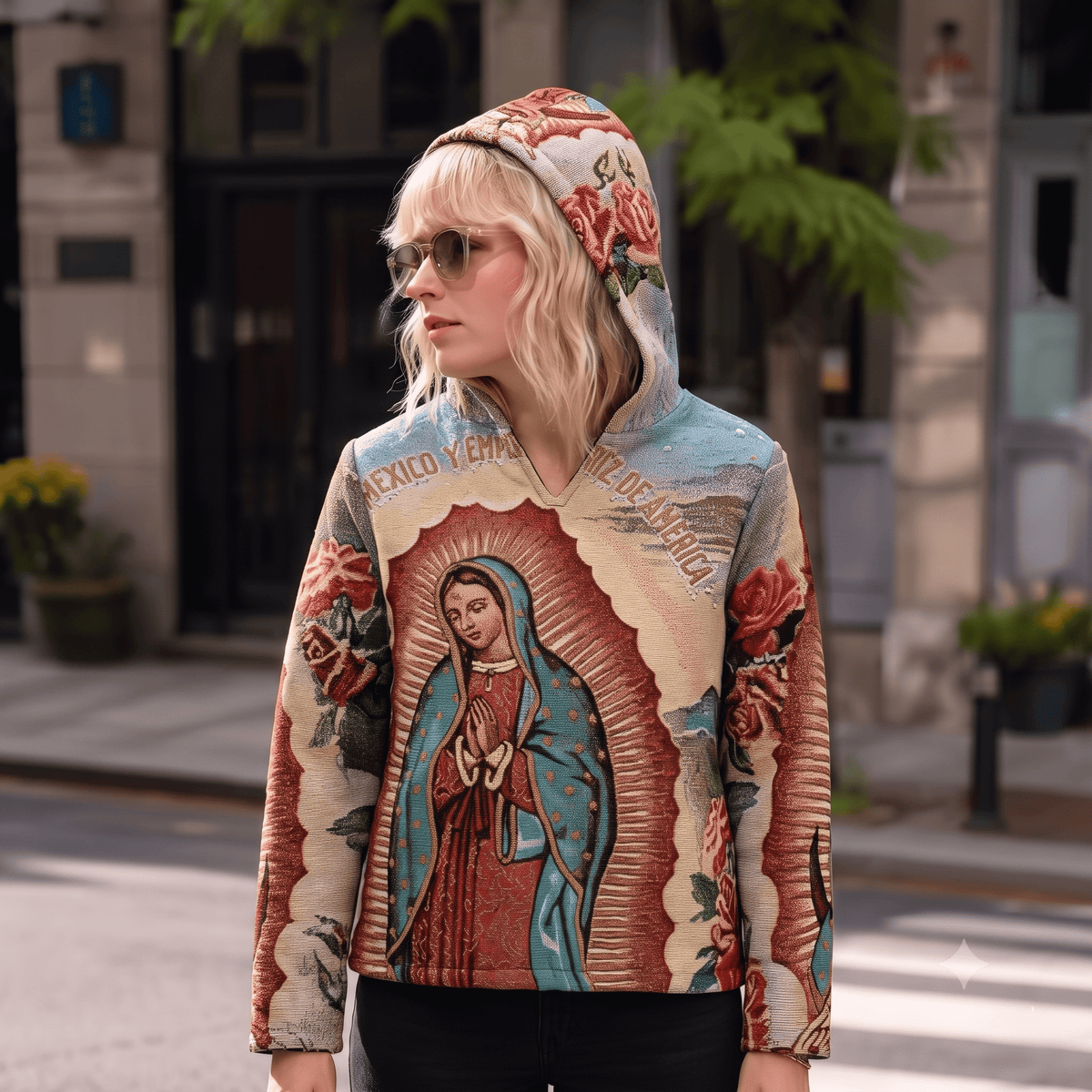 VIRGENCITA TAPESTRY HOODIE