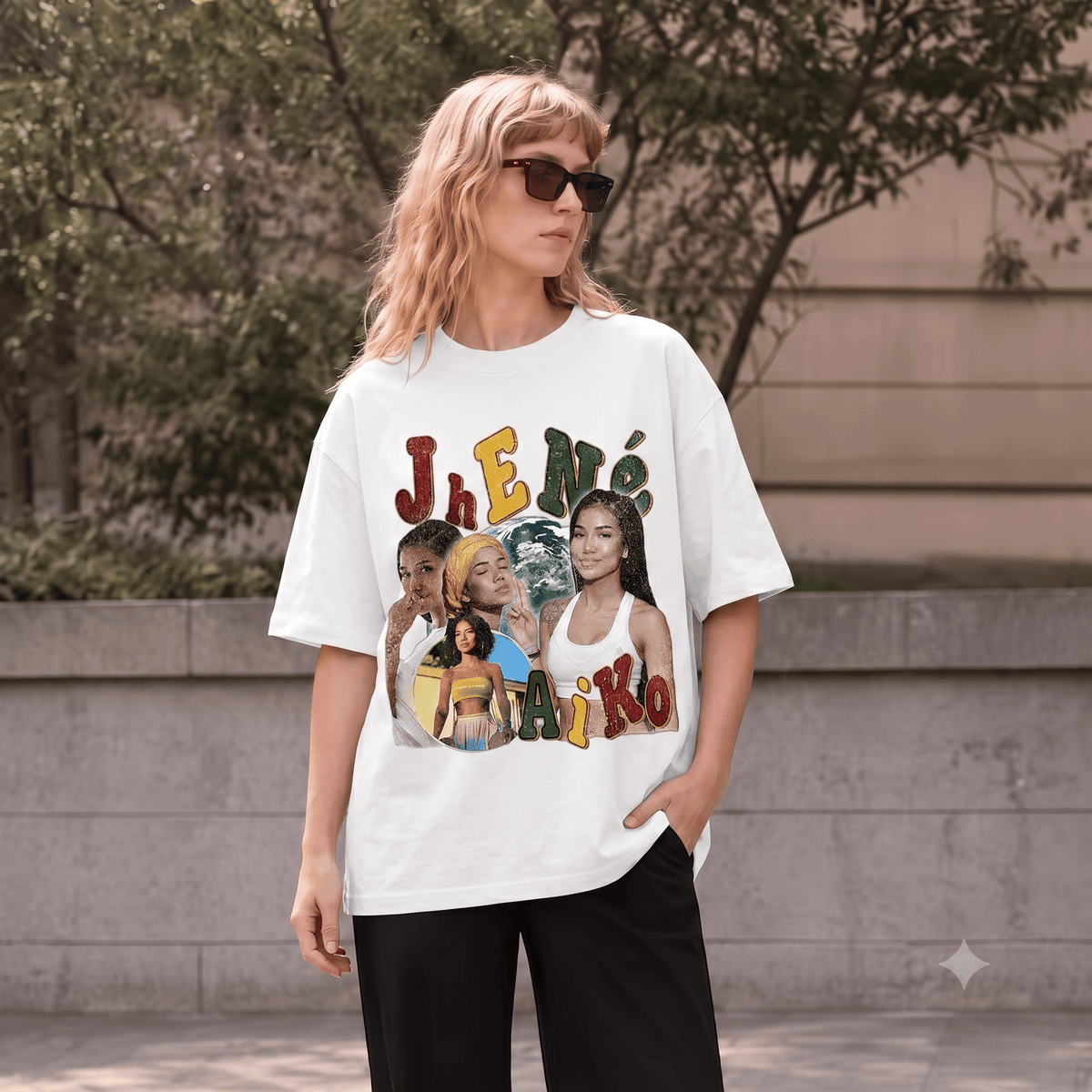 JHENE AIKO WEIGHT COTTON TEE-5708