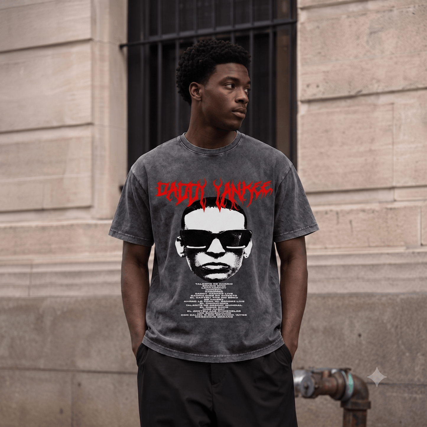 DADDY YANKEE HEAVY WEIGHT COTTON TEE-8927