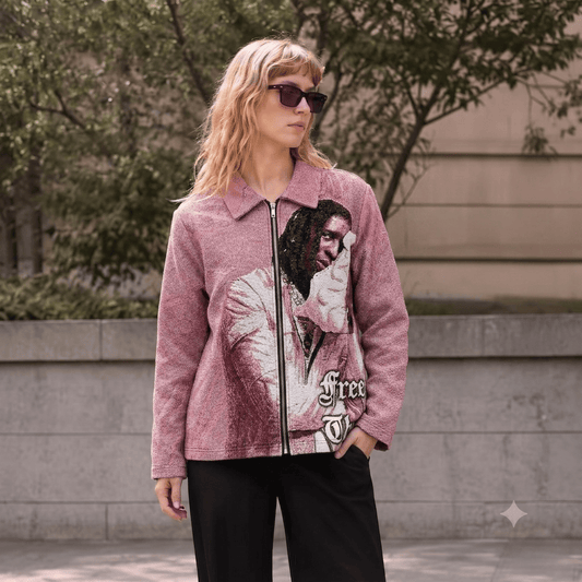 PINK YSL TAPESTRY JACKET