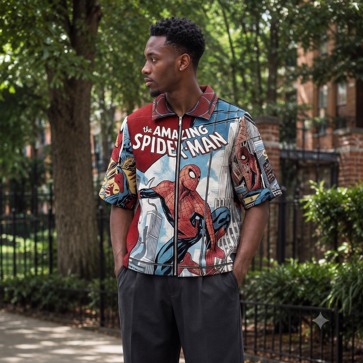 RED SPIDER TAPESTRY TEE
