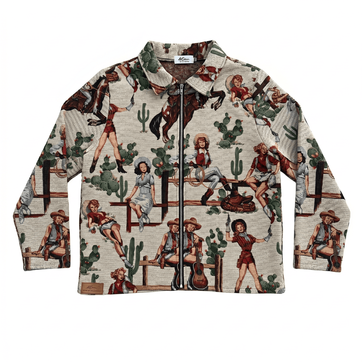 WHITE COWGIRL TAPESTRY JACKET
