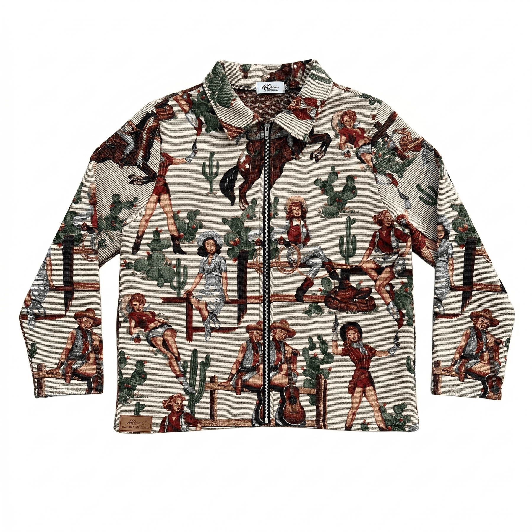 WHITE COWGIRL TAPESTRY JACKET
