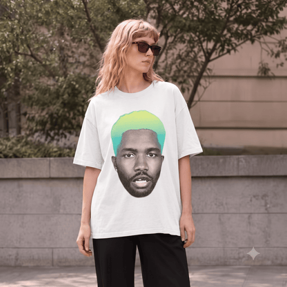 FRANK OCEAN GRADIENT HAIR PORTRAIT HEAVYWEIGHT COTTON TEE-57028