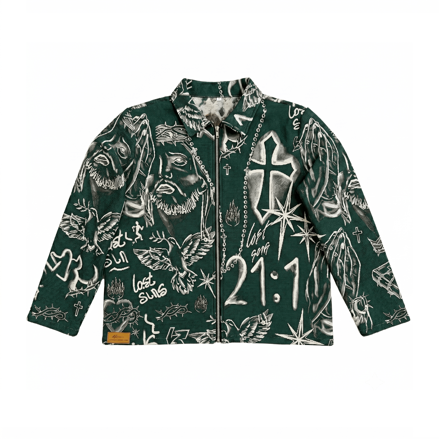 RETRO TIE DYE CROS GREEN JACKET