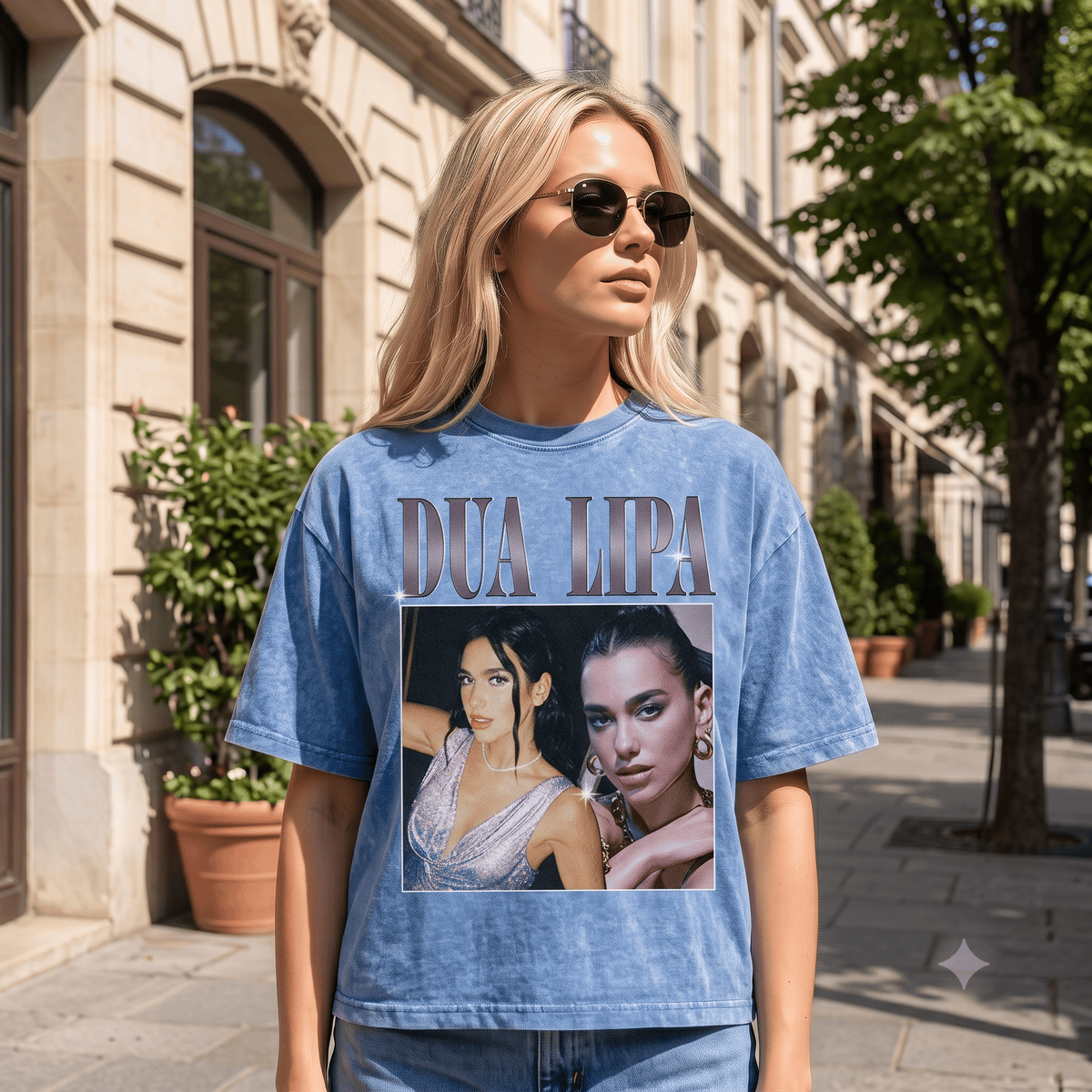 DUA LIPA HEAVY WEIGHT COTTON TEE-8859