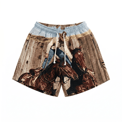 COWBOY TAPESTRY SHORTS