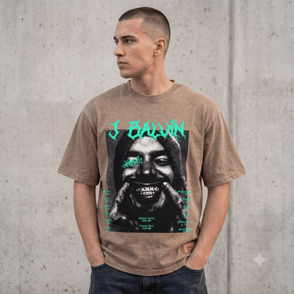 J BALVIN HEAVY WEIGHT COTTON TEE-8880