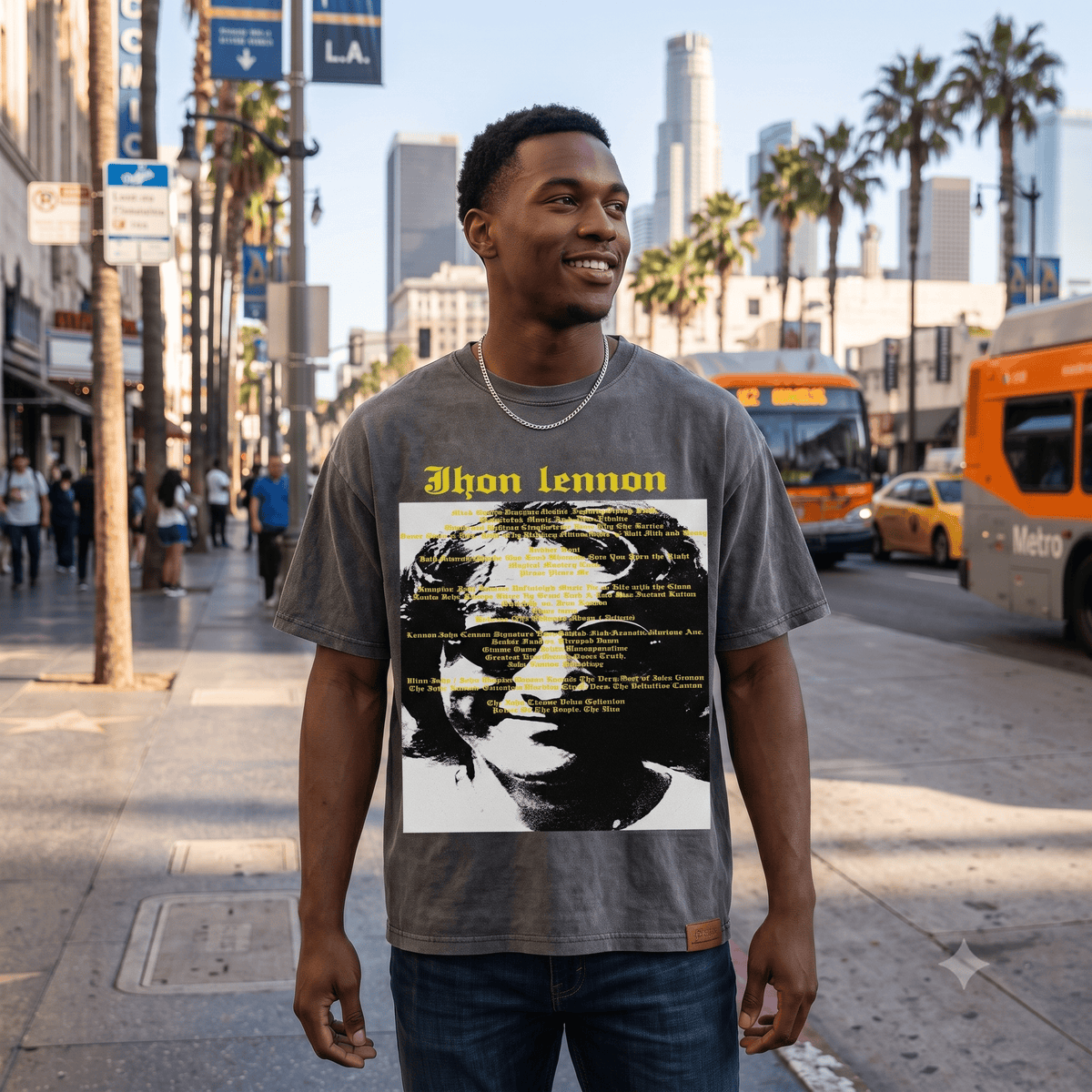 JHON LENNON HEAVY WEIGHT COTTON TEE-8935