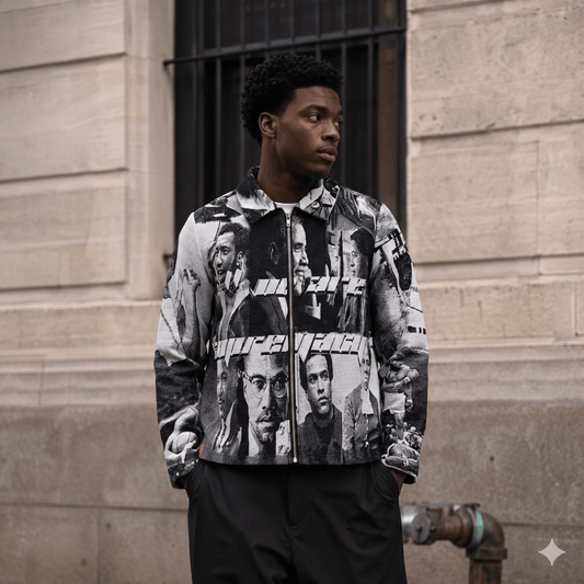 BLACK LEADER TAPESTRY JACKET