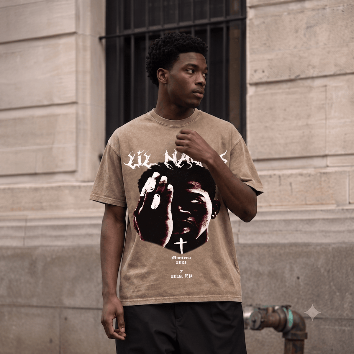 LIL NAS X HEAVY WEIGHT COTTON TEE-8884