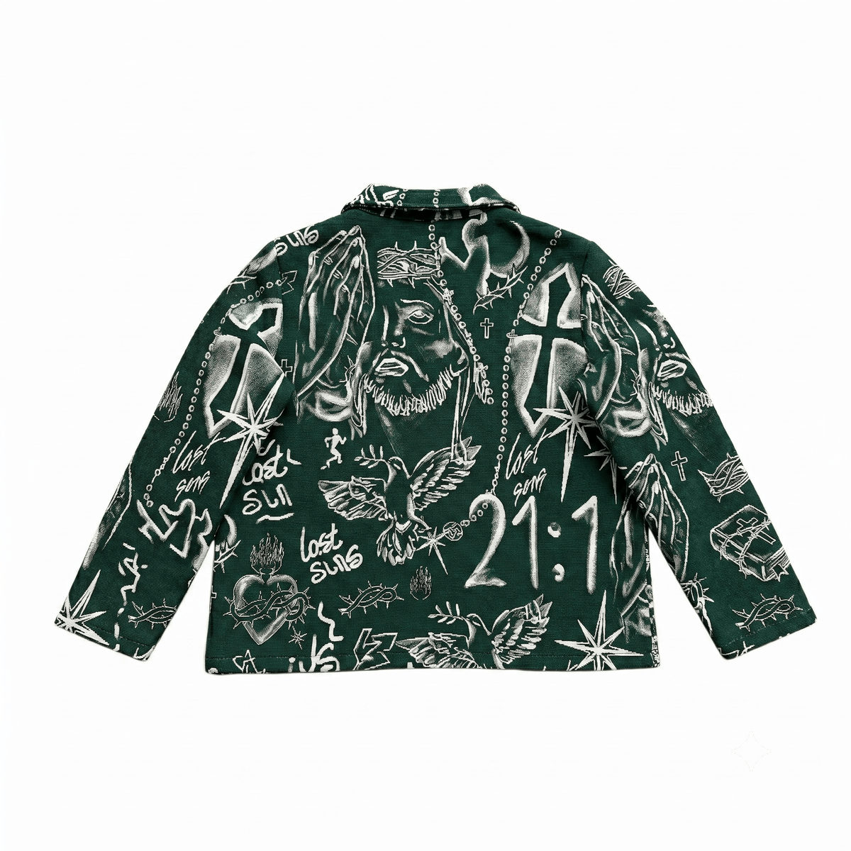 RETRO TIE DYE CROS GREEN JACKET