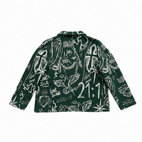 RETRO TIE DYE CROS GREEN JACKET