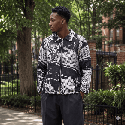 BLACK SCARFACE TAPESTRY JACKET