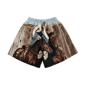 COWBOY TAPESTRY SHORTS