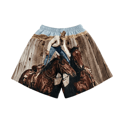 COWBOY TAPESTRY SHORTS