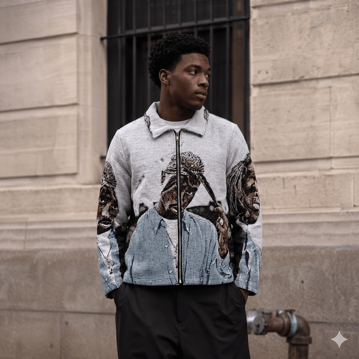 BLUE 2PAC TAPESTRY JACKET