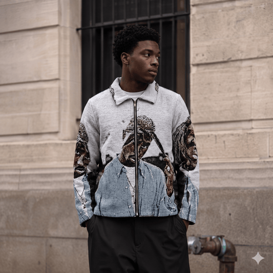 BLUE 2PAC TAPESTRY JACKET