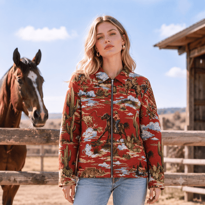 RED COWBOY TAPESTRY JACKET