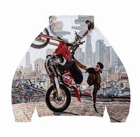 WHEELIE TAPESTRY HOODIE