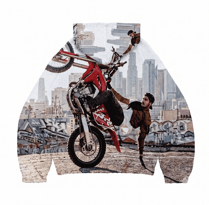 WHEELIE TAPESTRY HOODIE