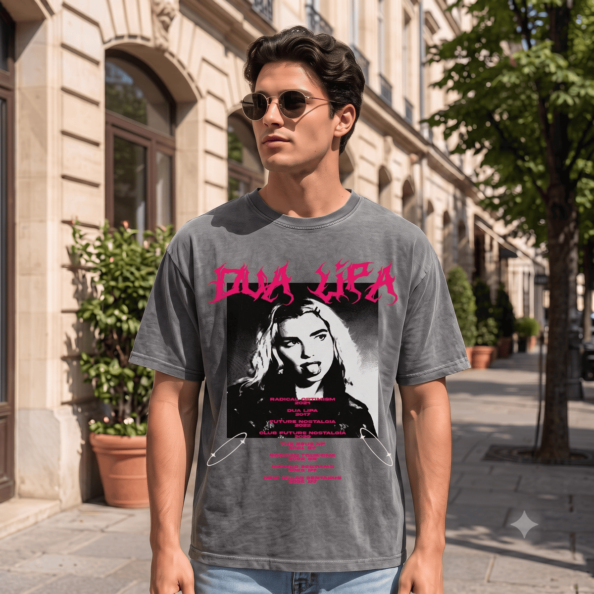 DUA LIPA HEAVY WEIGHT COTTON TEE-8900