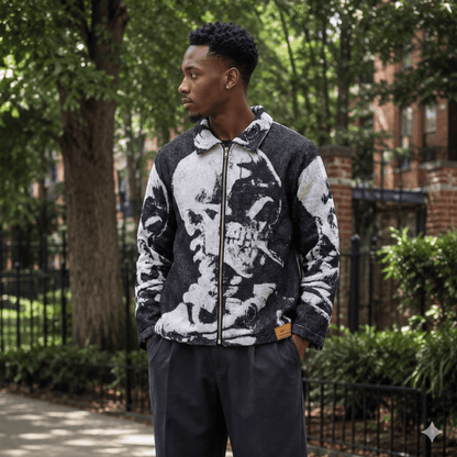 CIGARETTE SKULL TAPESTRY JACKET
