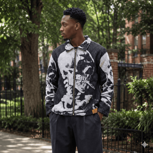 CIGARETTE SKULL TAPESTRY JACKET