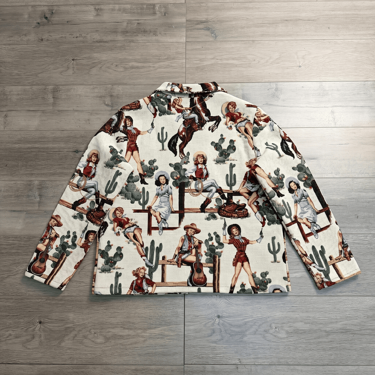 WHITE COWGIRL TAPESTRY JACKET