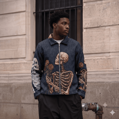ROSE SKULL TAPESTRY JACKET